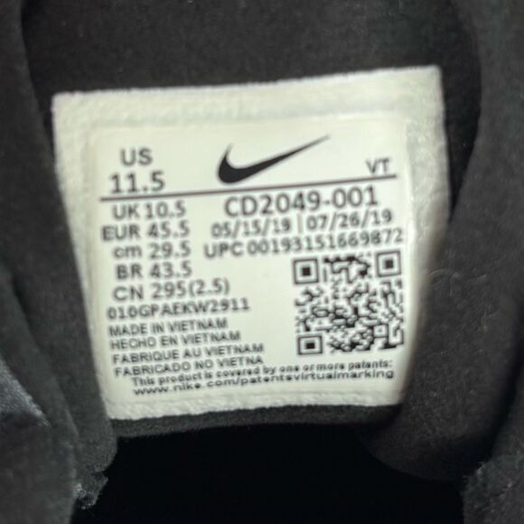 Nike Air Max 270 React Black /Dark Gray/Silver Men’s Sz 11.5 (CD2049-001) - Picture 10 of 14